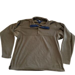 VINTAGE Patagonia Synchilla Snap Fleece Mens M Green‎ Pullover 90s Made In USA